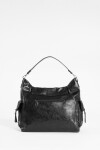 Cartera hobo con tapa negro