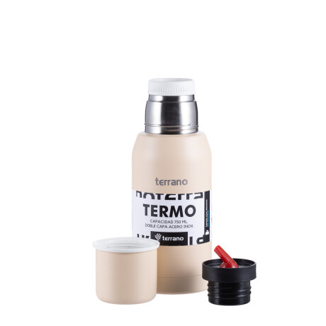 Set Acero 750ml / Mate con Tapa Taupe