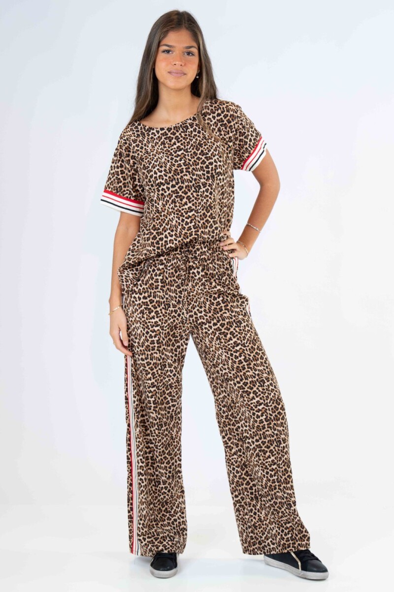 Pantalón set Dinna Leopardo