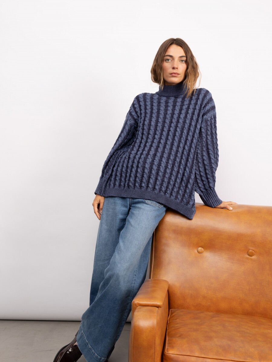 Sweater Edith Long - Azul 