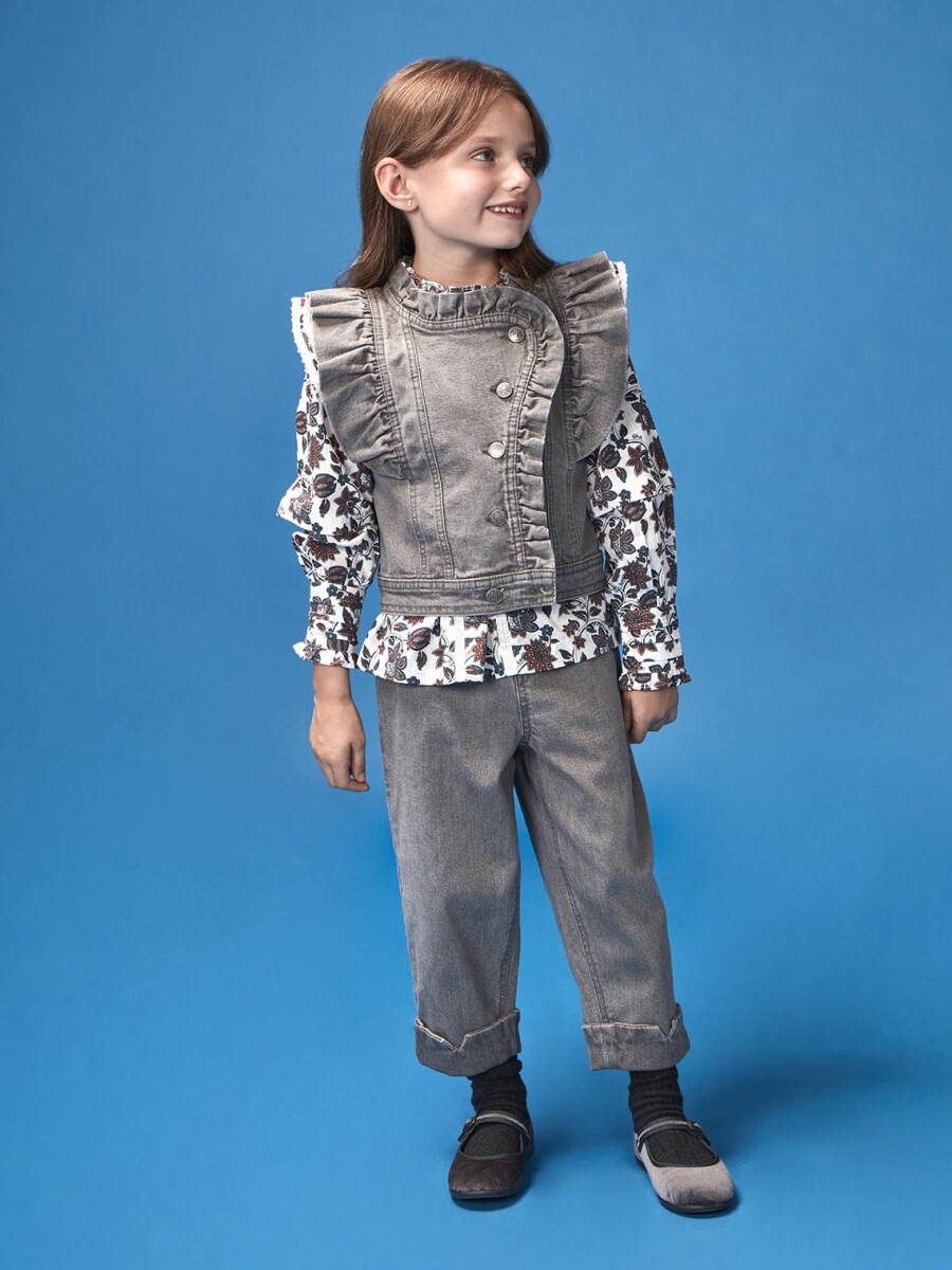 Chaleco Vaquero Gris Oscuro