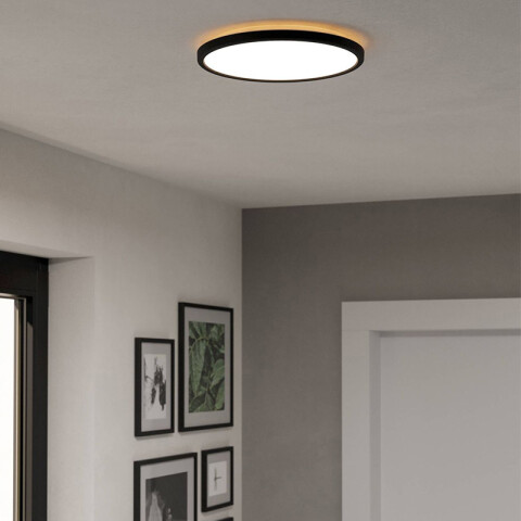 Plafón negro IP44 LED 13,9W 3 tonos Ø30cm ROVITO EG3612