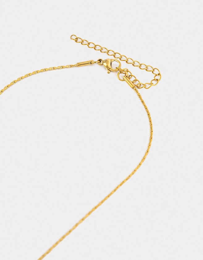 Bijouterie Set Acero quirúrgico Set De Aros Pasantes Y Cadena - Dorado