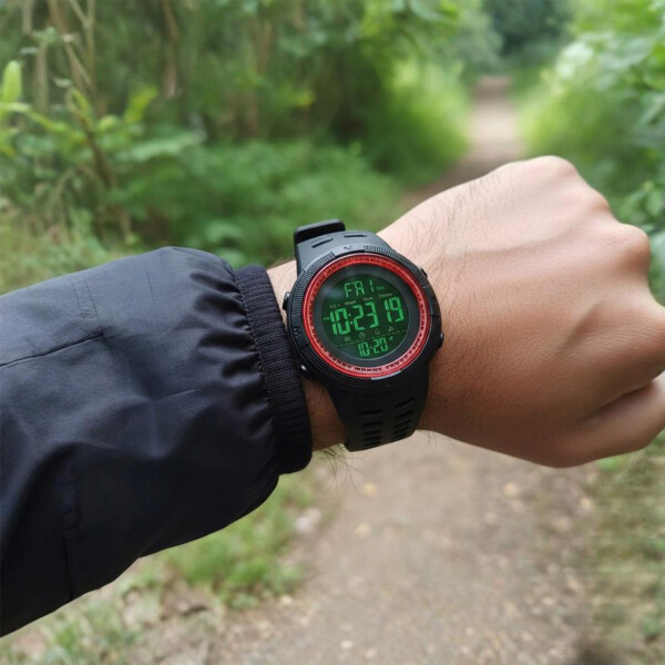 Reloj Deportivo Digital Resistente Al Agua Color Rojo