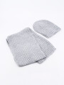 GORRO Y BUFANDA GRIS (V)