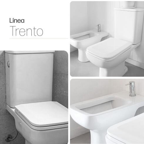 Juego Inodoro Bidet Ferrum Trento Completo 000