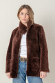 Borrego greta reversible Marron gastado