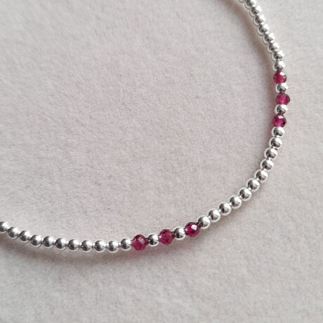Pulsera MALU en Plata 925 con RUBI