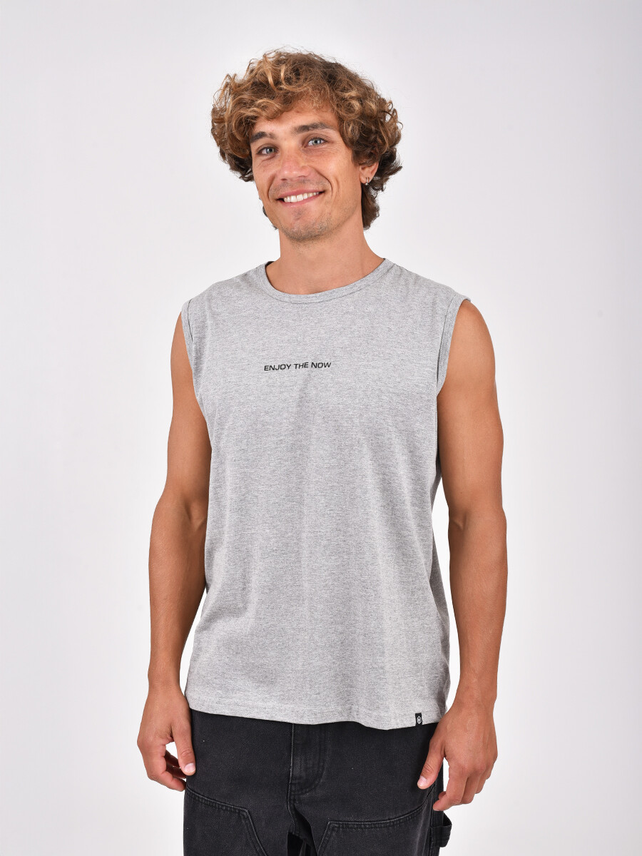 MUSCULOSA LETTERS - GRIS MELANGE M 
