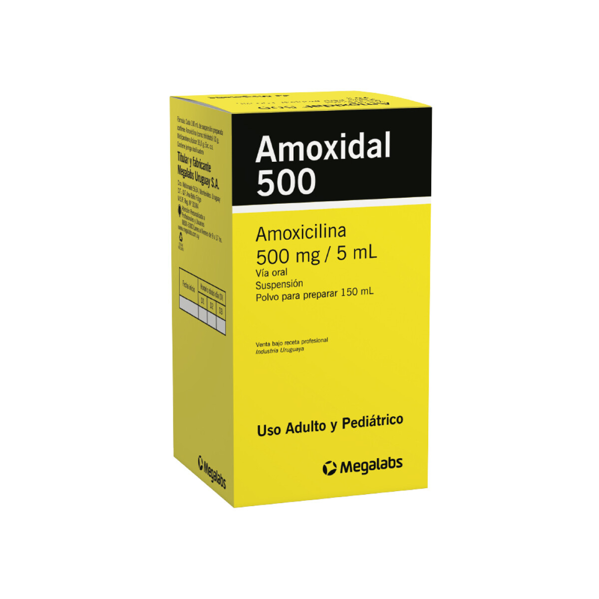 Amoxidal Suspensión 500 Mg. 150 Ml. 