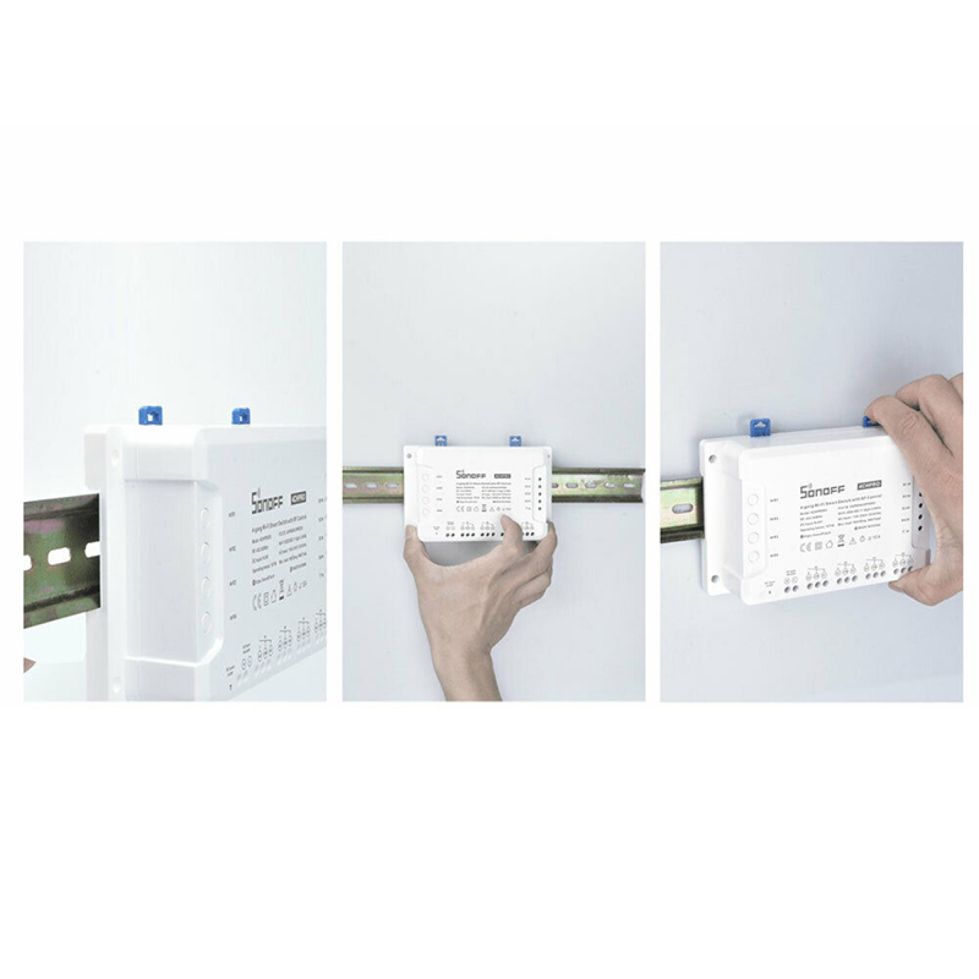 Interruptor inteligente WIFI 4CHR3 p/riel SONOFF - SO0115 — Fivisa