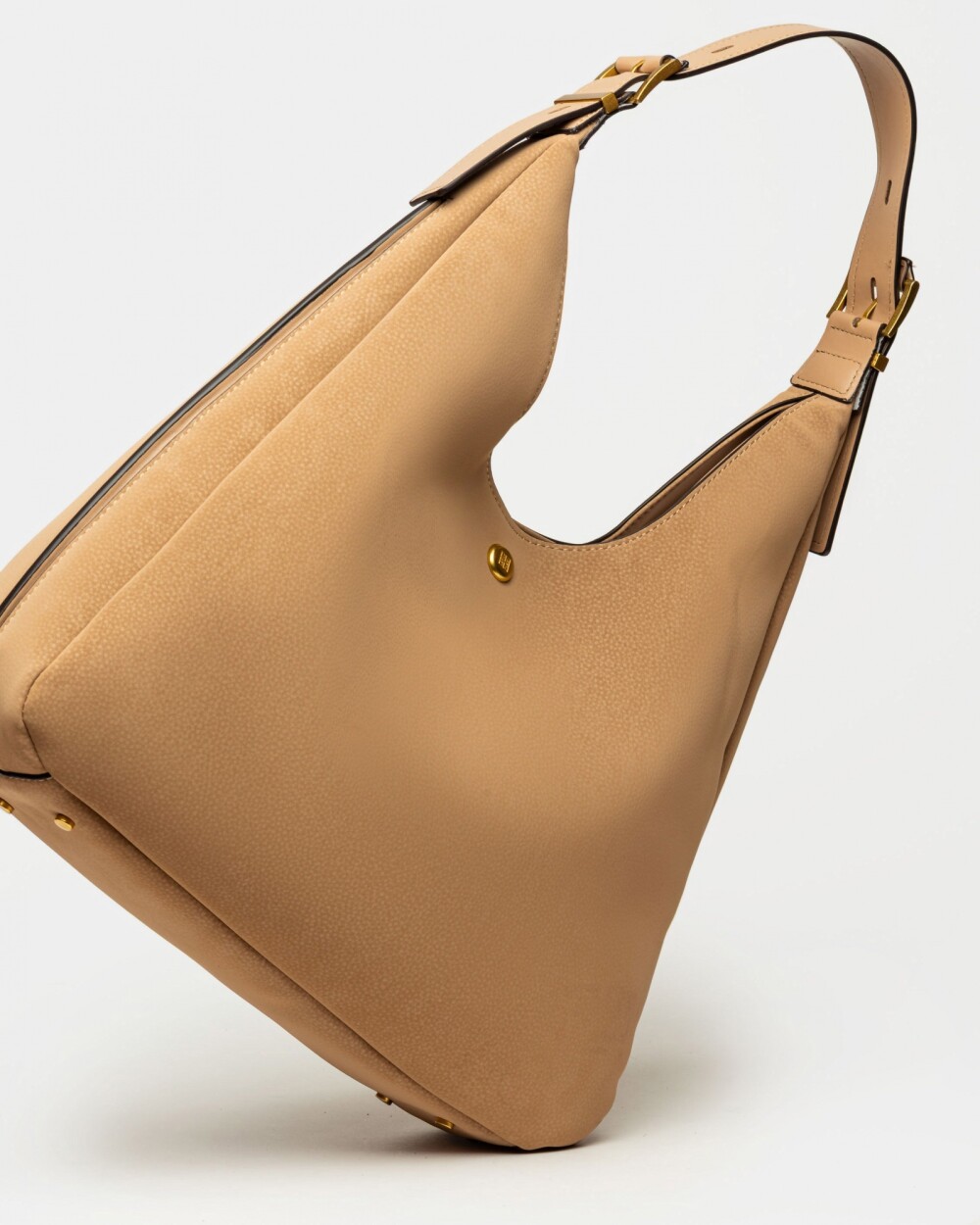 Bolso Raw en efecto gamuza Taupe