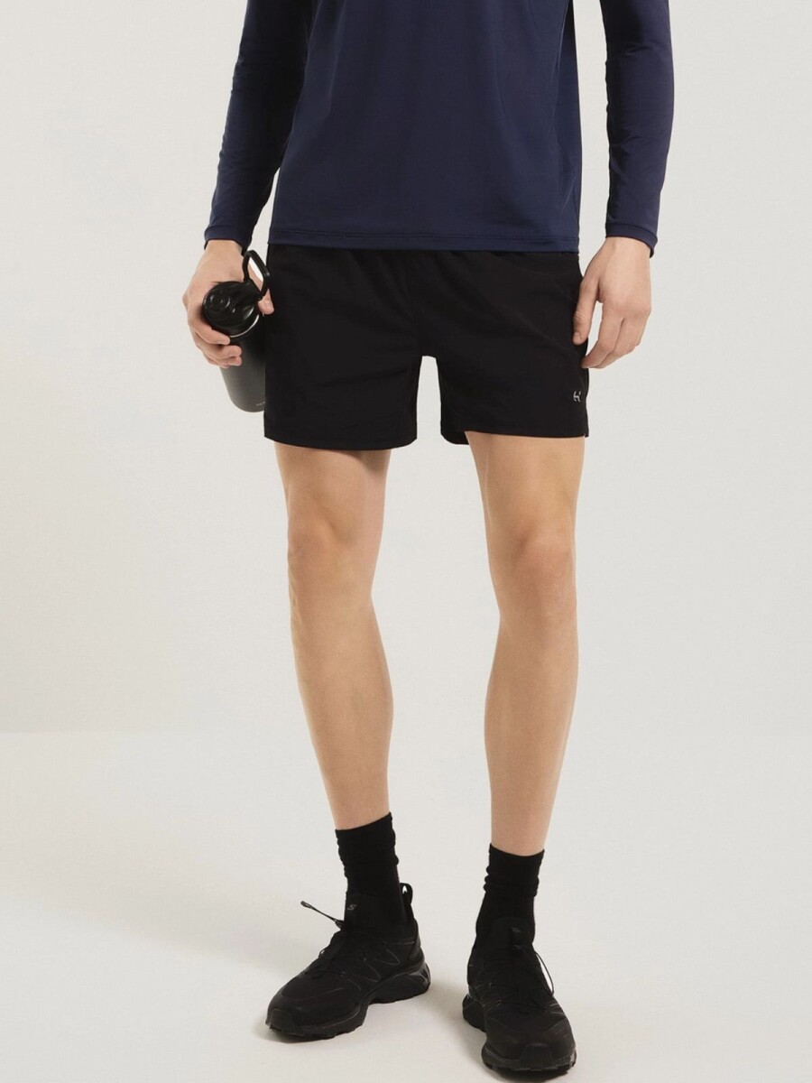 SHORT DEPORTIVO EASY CARE TIPO RUNNER - NEGRO 