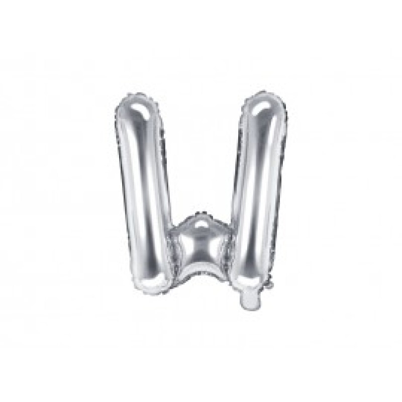Letra Inflable Plateada W