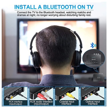 Receptor y transmisor de Bluetooth 5.0 NFC para Tv Pc Tablet Home Auto Receptor y transmisor de Bluetooth 5.0 NFC para Tv Pc Tablet Home Auto