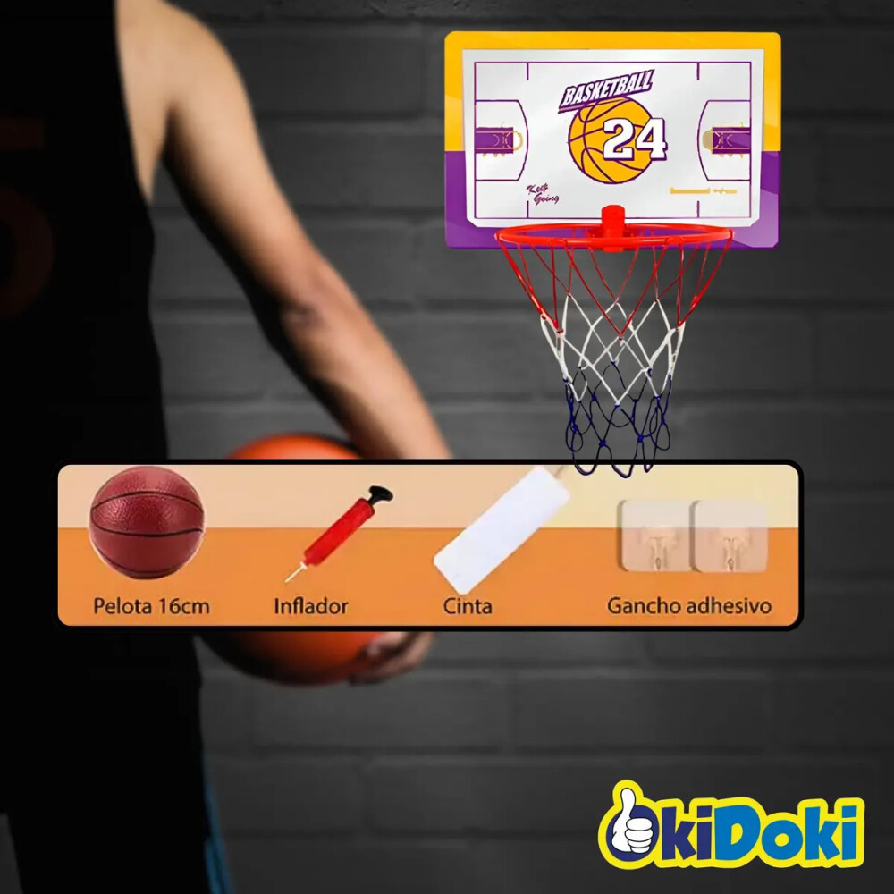 Tablero de basketball con balón e inflador. 58.5 x 40.5cms Tablero de basketball con balón e inflador. 58.5 x 40.5cms