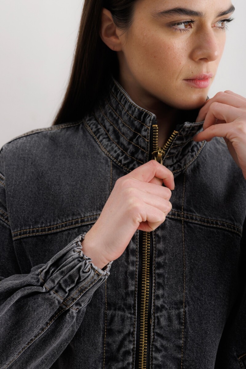 Campera Grunge Gris