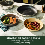 Cuisinart® FUSIONPLUS HYBRID ACERO INOXIDABLE 12" WOK CON TAPA Y HELPER MANGO N/A
