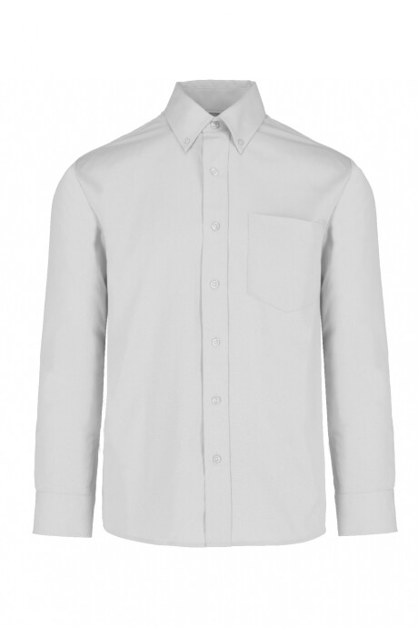 Camisa gabardina manga larga Blanco