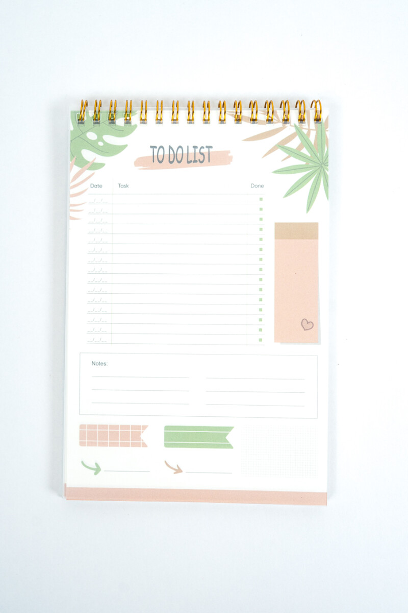 Planner A5, 50 Hojas - Color Unico 