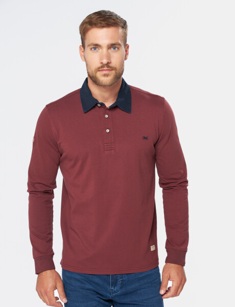 REMERA POLO LISA Bordo