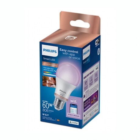 Lámpara LED Inteligente WIZ PHILIPS 8W WiFi BT Lámpara LED Inteligente WIZ PHILIPS 8W WiFi BT