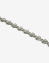 Pulseras Flexibles Metal Pulsera Flexible Metal Corazones - Plateado Rodio