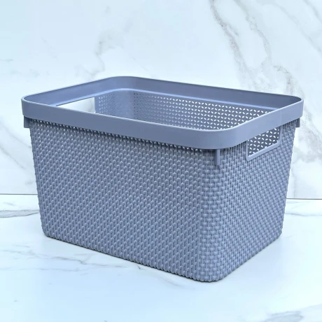 Canasto Organizador Tramado Polipropileno Alto 21cm x Ancho 26cm x Largo 36cm Canasto Organizador Tramado Polipropileno Alto 21cm x Ancho 26cm x Largo 36cm