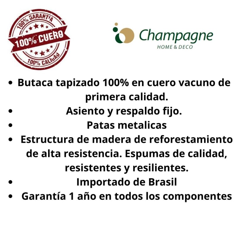 POLTRONA CUERO CHARLES EAMES - PERLA OPACO - C/APOYA PIES POLTRONA CUERO CHARLES EAMES - PERLA OPACO - C/APOYA PIES