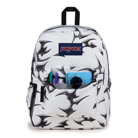 Mochila Escolar Jansport Cross Town Original Unisex Urbana Cyber Silver White