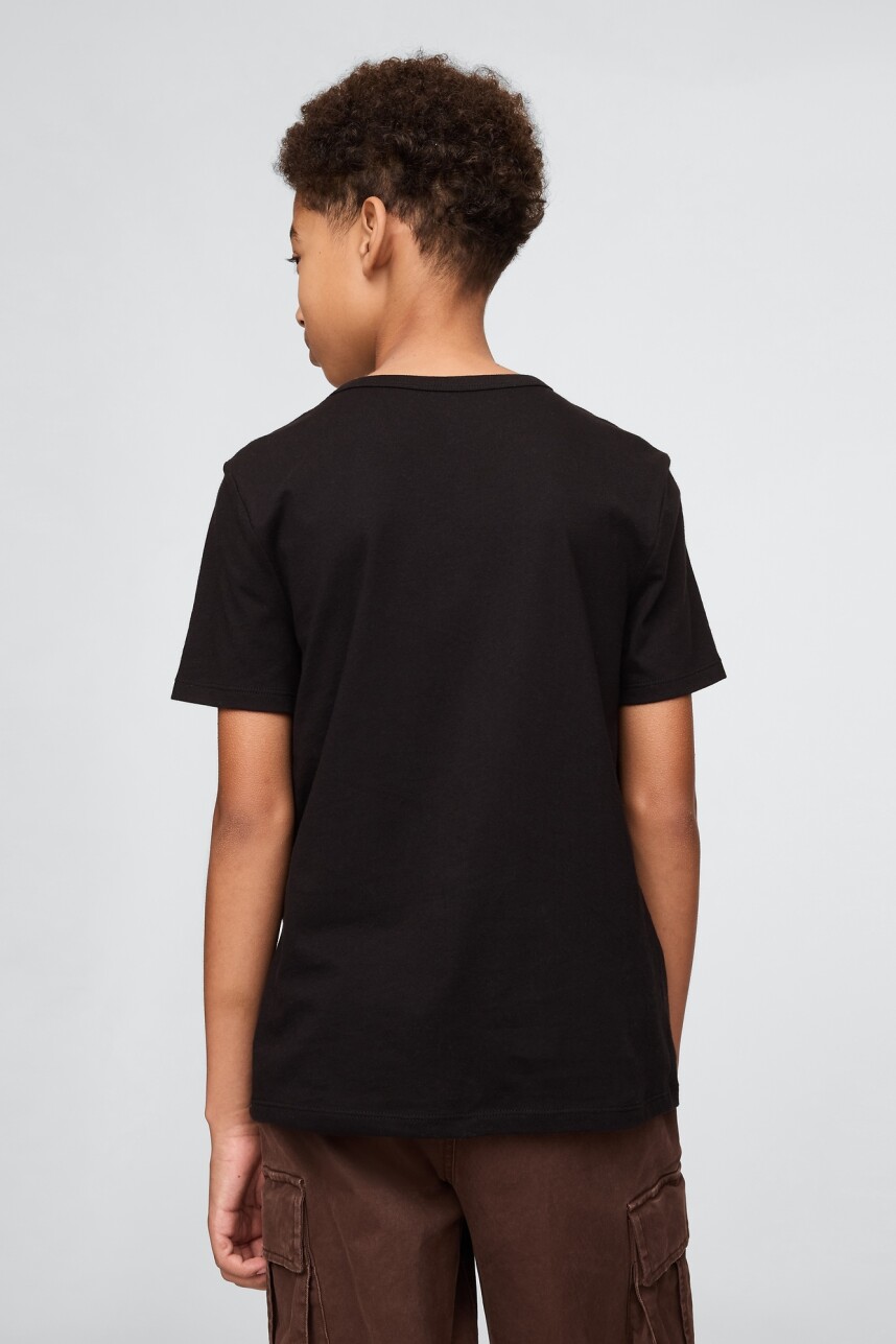 Remera Logo Gap Niño True Black