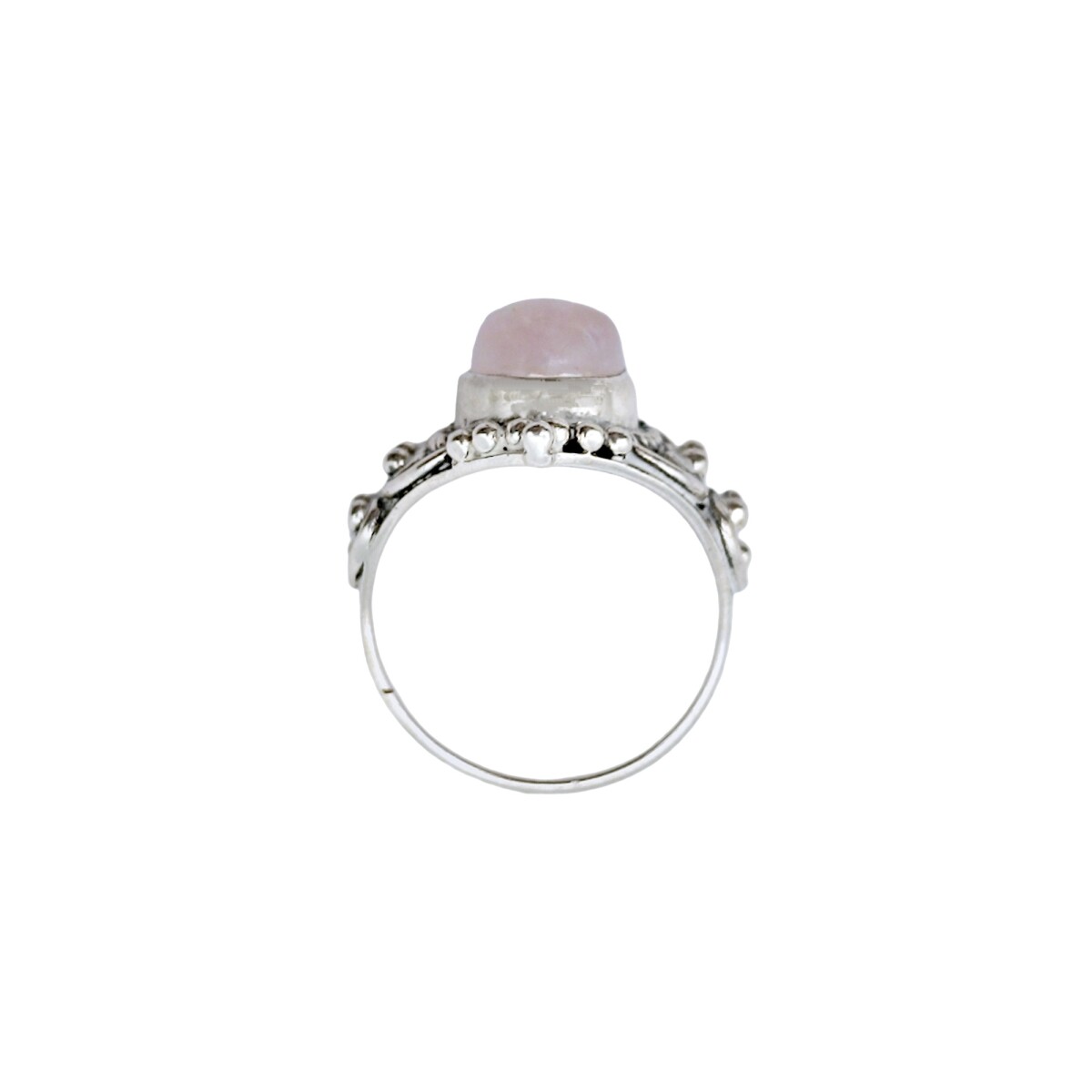 Anillo Oval-Plata 925-Piedra Cuarzo rosa-AN3946 - conpiedra 