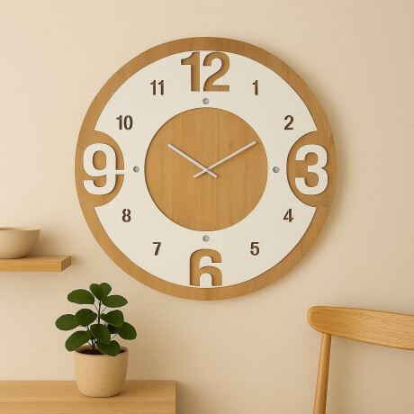 Reloj de Pared en MDF 68x68x4.5cm Reloj de Pared en MDF 68x68x4.5cm