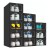 Cajas Estantes Organizador Rack Zapatos Zapatera Apilabl X48 Color Variante Negro