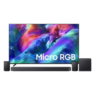 Smart TV Samsung 85" Micro RGB R85H 4K Vision AI (2026) + Samsung Barra de Sonido HW-Q990F 11.1.4ch ¡De Regalo! Smart TV Samsung 85" Micro RGB R85H 4K Vision AI (2026) + Samsung Barra de Sonido HW-Q990F 11.1.4ch ¡De Regalo!