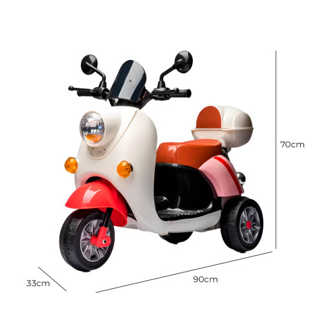 Triciclo Eléctrico Infantil Moto Para Niños A Batería Rosa