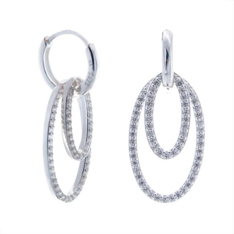Par De Aros De Plata 925 Con Circonias