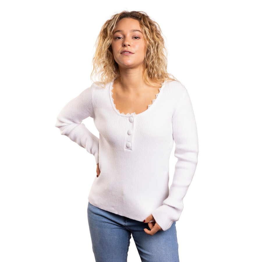 CHERRY SWEATER WHITE
