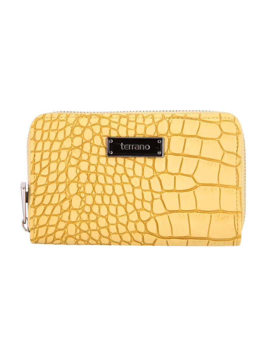 Monedero Brasil II - Croco Amarillo 