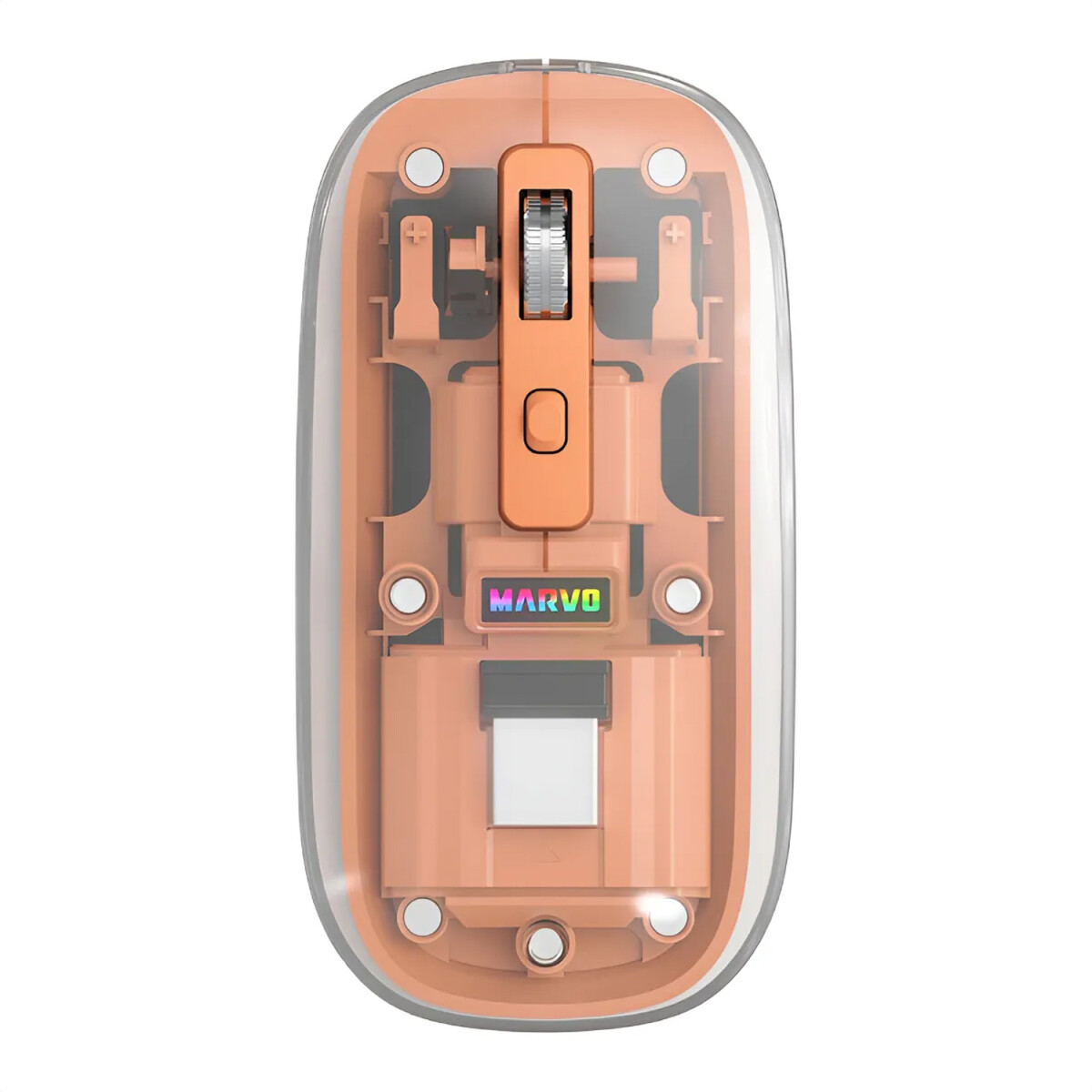 Mouse Marvo M810w Inalámbrico Bluetooth Batería - MOUSE MARVO M810W INALAMBRICO NARANJA 