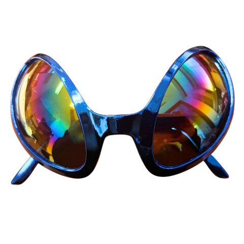 Lentes Alien Metalizado Espejado Azul
