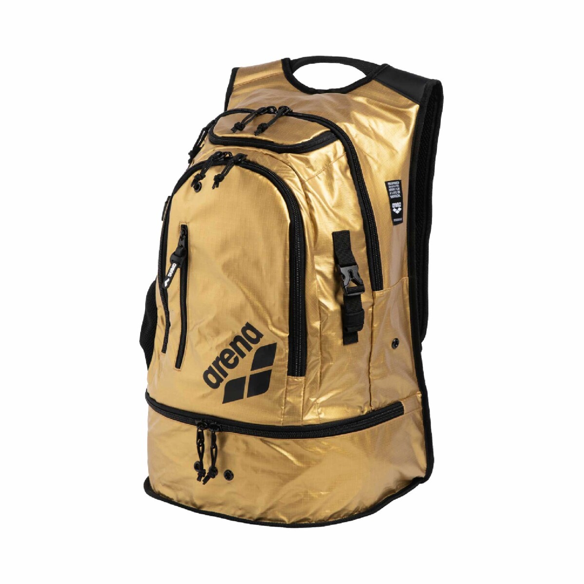 Mochila Deportiva Natacion Arena Fastpack 3.0 50th Anniversary - Dorado 