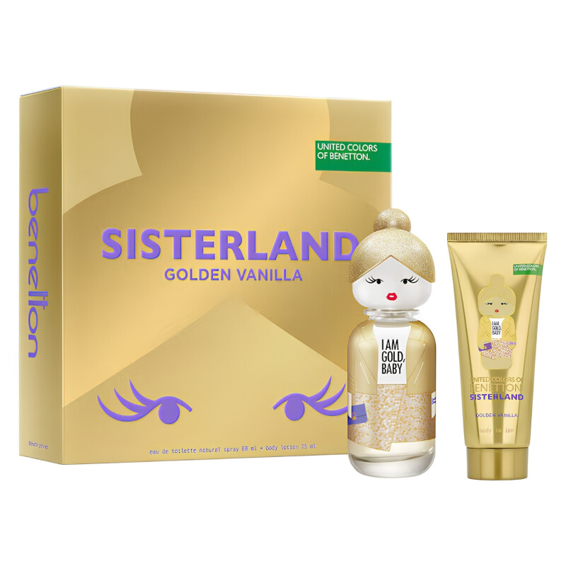 Set Benetton Sisterland Golden Vanilla Woman Edt 80 ml + Bl Set Benetton Sisterland Golden Vanilla Woman Edt 80 ml + Bl