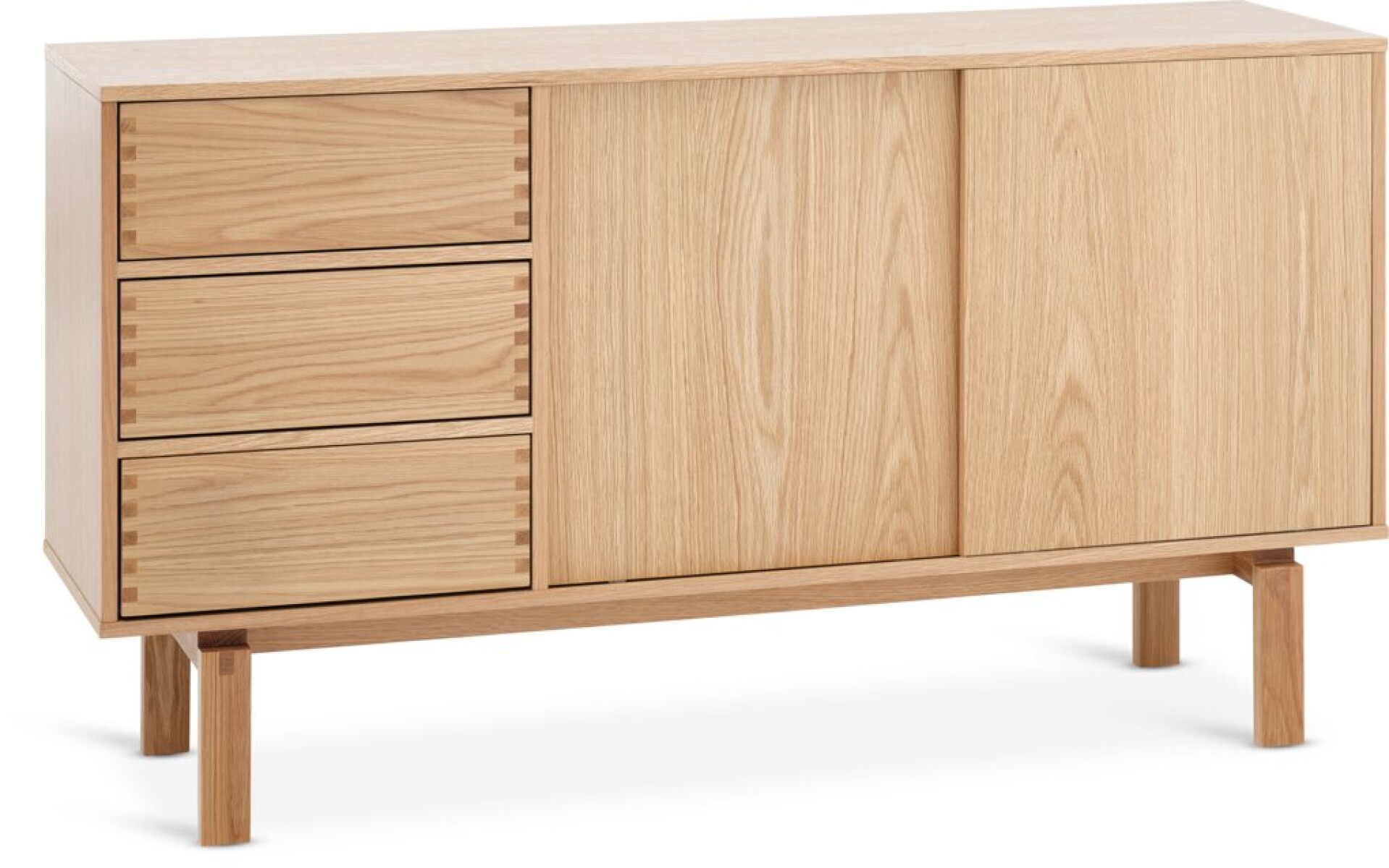 Aparador MEJLSKOV 2 puertas 3 cajones roble natural 