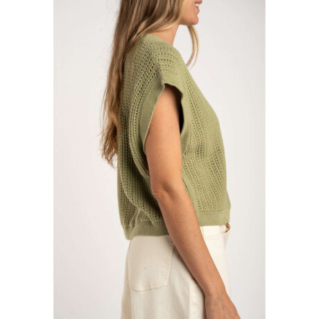 Chaleco Lurex Pistacho