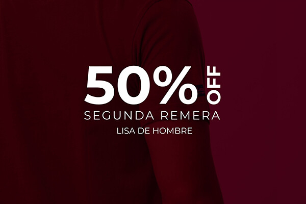 Segunda remera 50% OFF