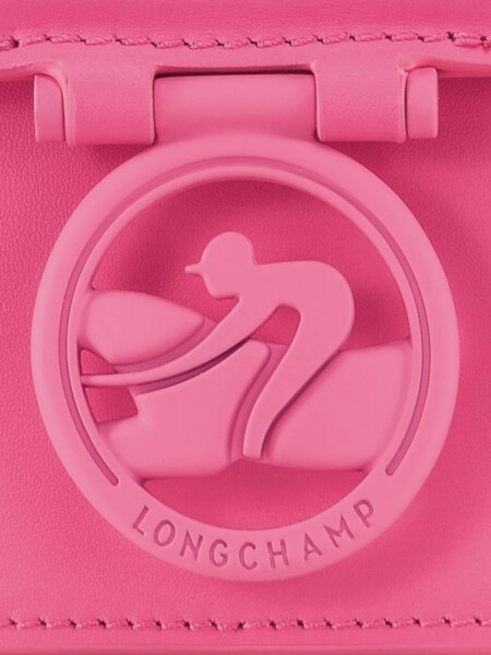 Longchamp -Cartera pequeña de cuero, Box-trot Fucsia