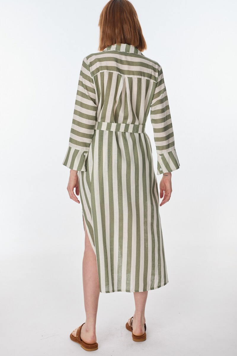 Vestido Balt Rayas Verde