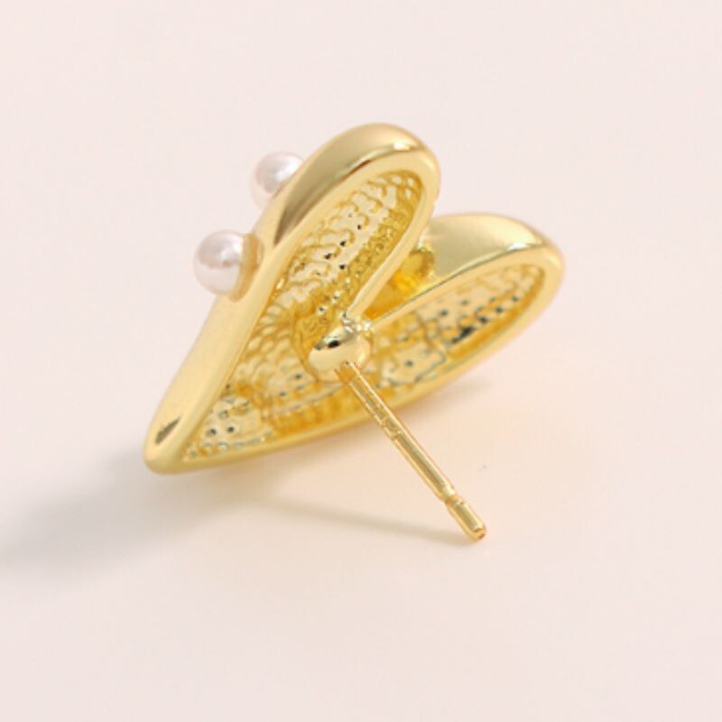 Pendientes Corazón Perlitas Pendientes Corazón Perlitas