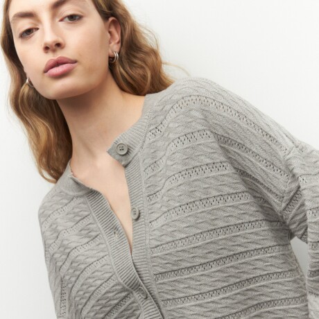 CARDIGAN TEO Gris Melange